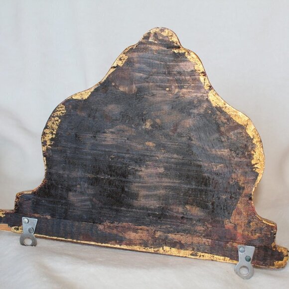 Antique vintage wood carved gilded Putti brackets Cherub Baroque golden flaws - Picture 3 of 13